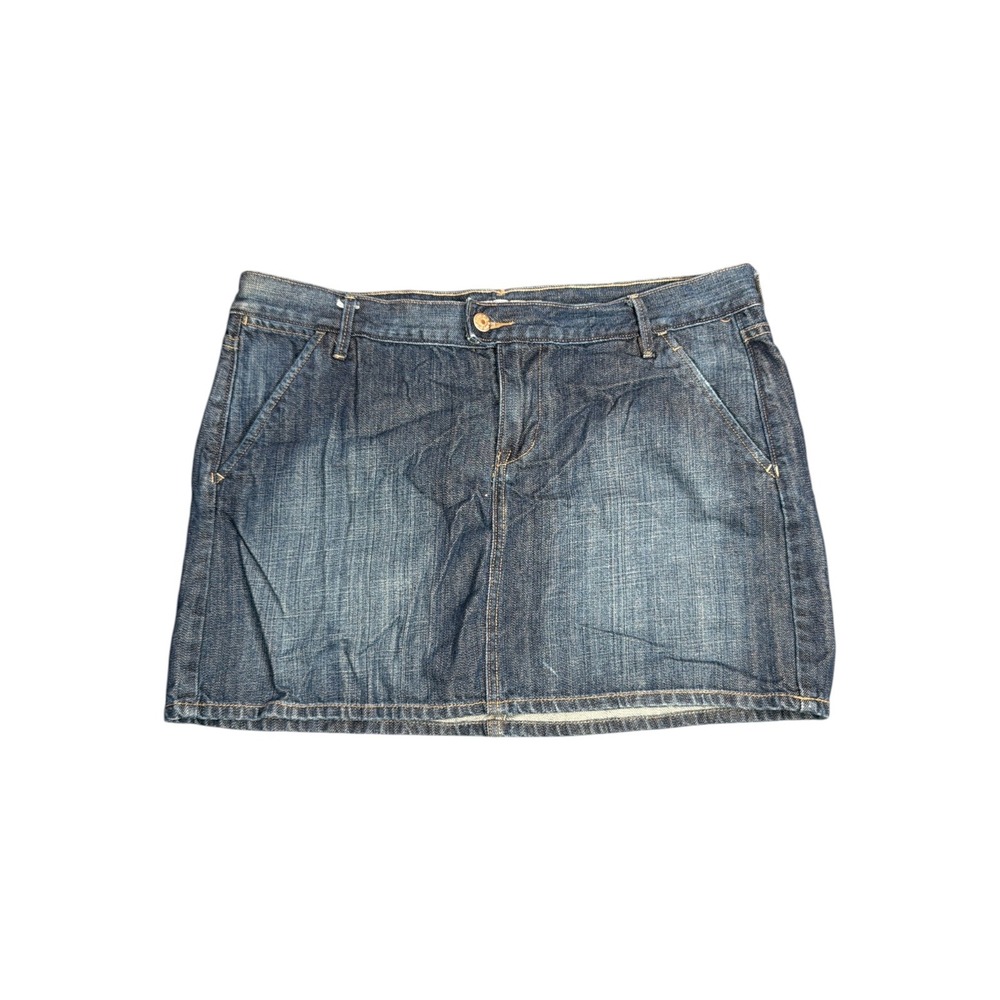 Old‎ Navy Womens Denim Mini Skirt Size 12 Medium Wash Blue Cotton Casual Jean